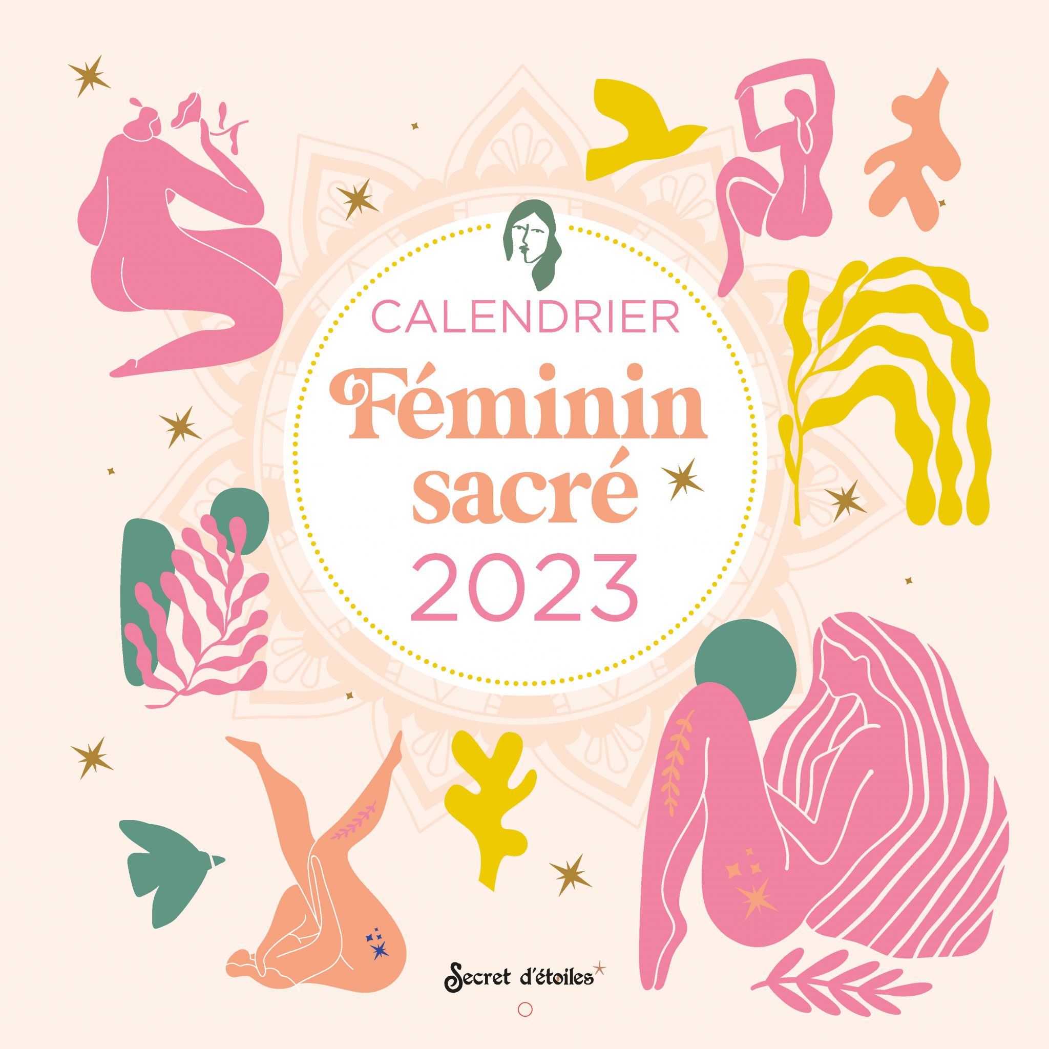 Calendrier mural féminin sacré 2023 - Secret d'étoiles